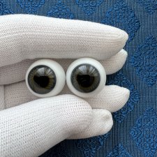 Антикварные глаза, живой взгляд, стекло Лауша - лот 3578 - 20/13 мм