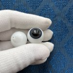 Антикварные глаза, живой взгляд, стекло Лауша - лот 3582 - 19/13 мм