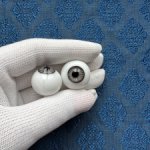 Антикварные глаза живой взгляд "папервейт" - П3 - 21/12 мм