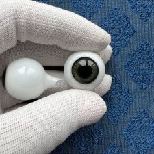 Антикварные глаза, живой взгляд, стекло Лауша - лот 3636 - 21/13 мм