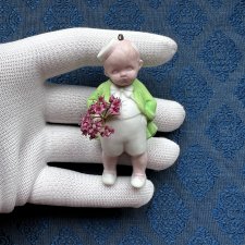 Антикварная фигурка с поворотной головой (ноддер) - 7,4 см (2)