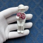 Антикварная фигурка с поворотной головой (ноддер) - 7,7 см