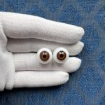 Антикварные глаза стекло Лауша - 143 - 15/9-10 мм