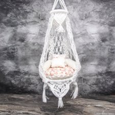 Подвесное плетеное кресло для бжд кукол