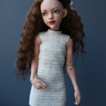 Платье из вискозы для девочек 30 см