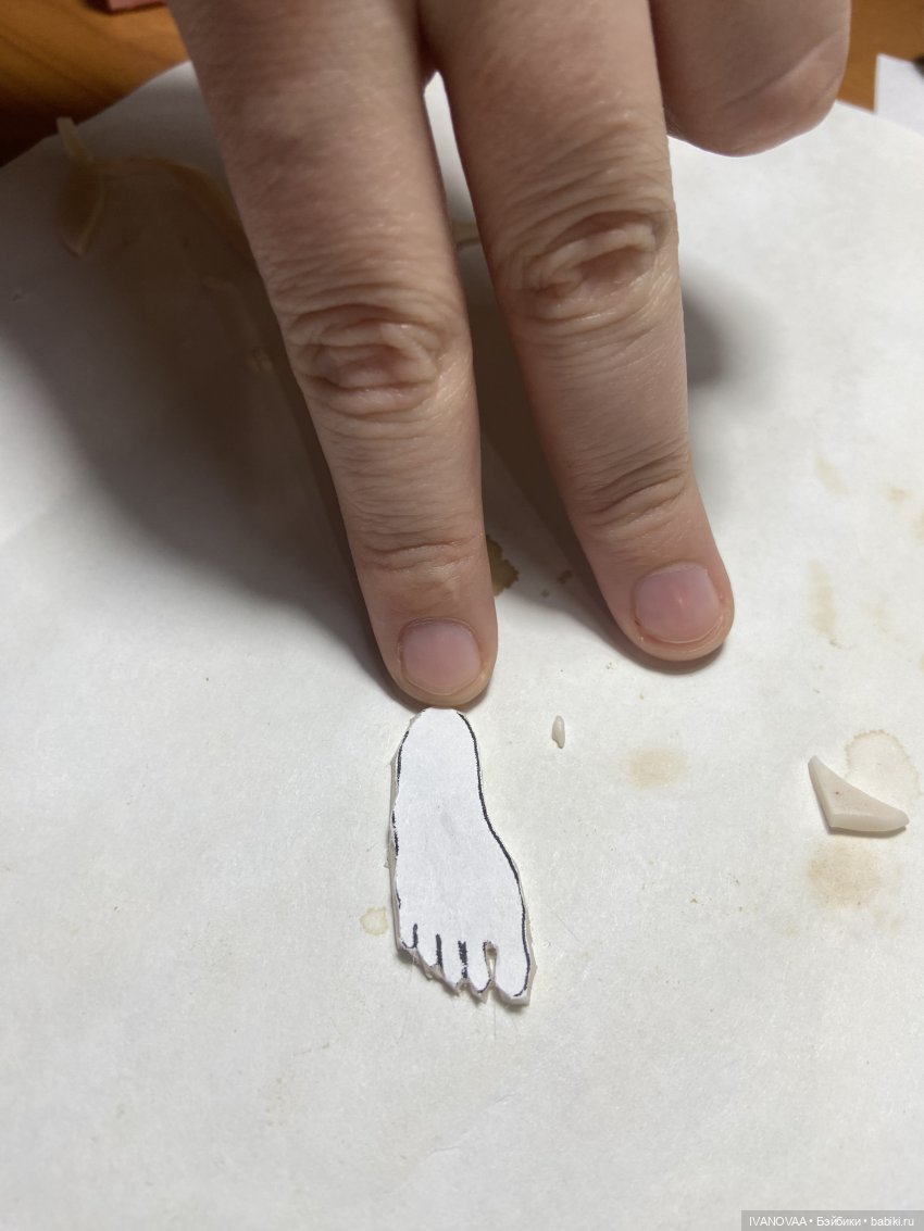 Создание шарнирной куклы. День 7. Наметились колени, стопы и характер (фото 3)