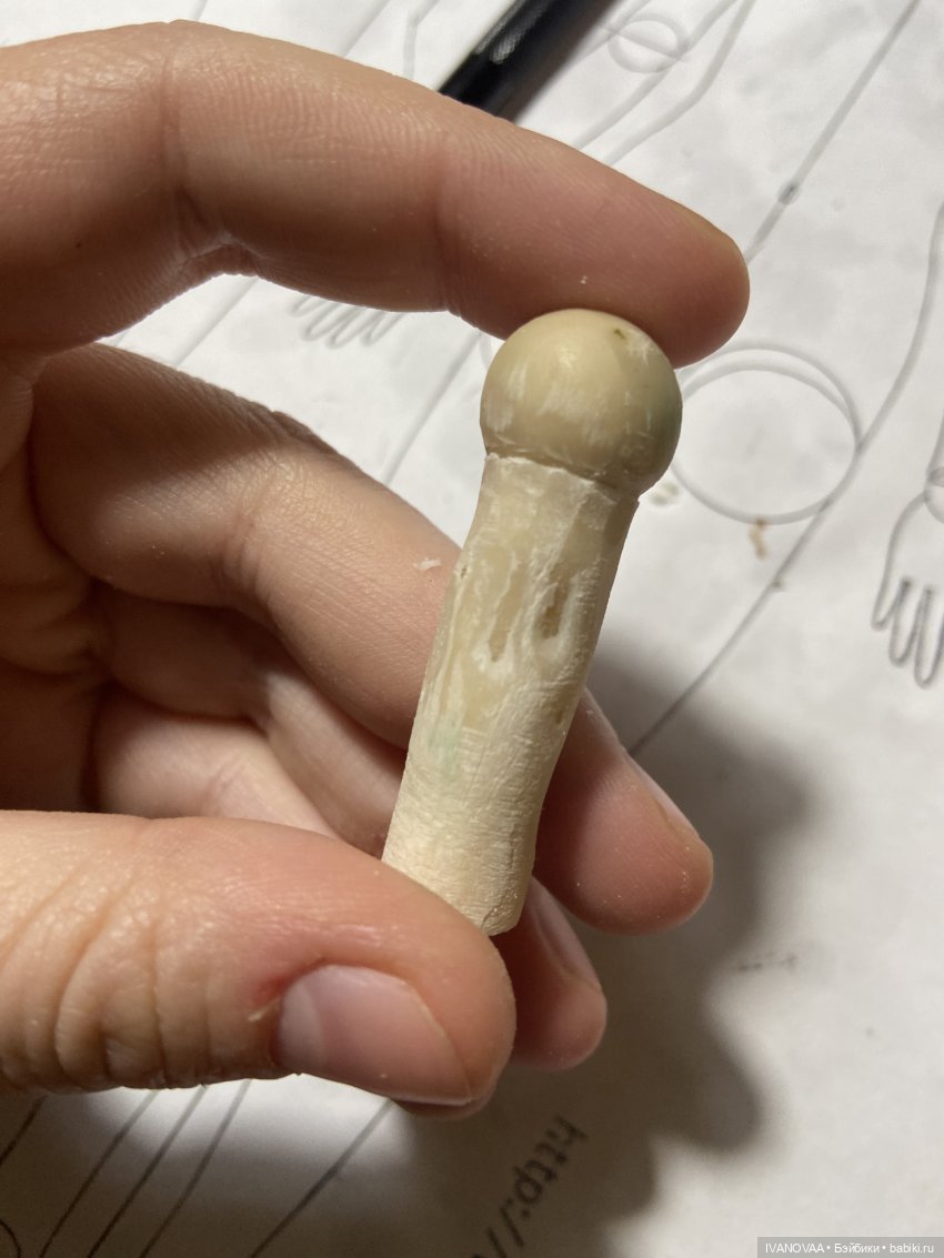 Создание шарнирной куклы - День 18, 19. Лепим локти - Мысли о голове (фото 4)