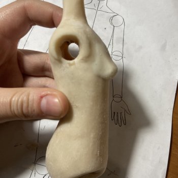 Создание шарнирной куклы - День 18, 19. Лепим локти - Мысли о голове