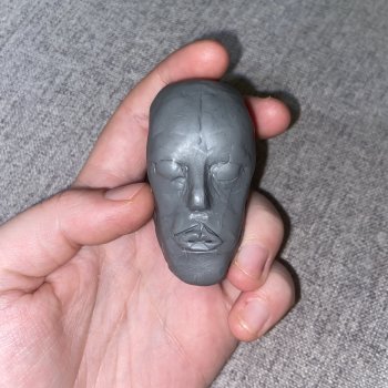 Создание шарнирной куклы. День 33. Лепим голову из скульптурного пластилина