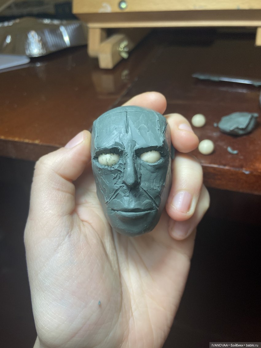 Создание шарнирной куклы. День 46. Новые глаза и веки