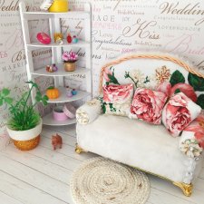 Диванчик и этажерка угловая для куклы