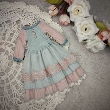 Винтажное платье для кукол Блайз, Пуллип и тп