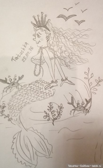 Русалочка🧞🐠🦀 — Рисование и арт: скетчи