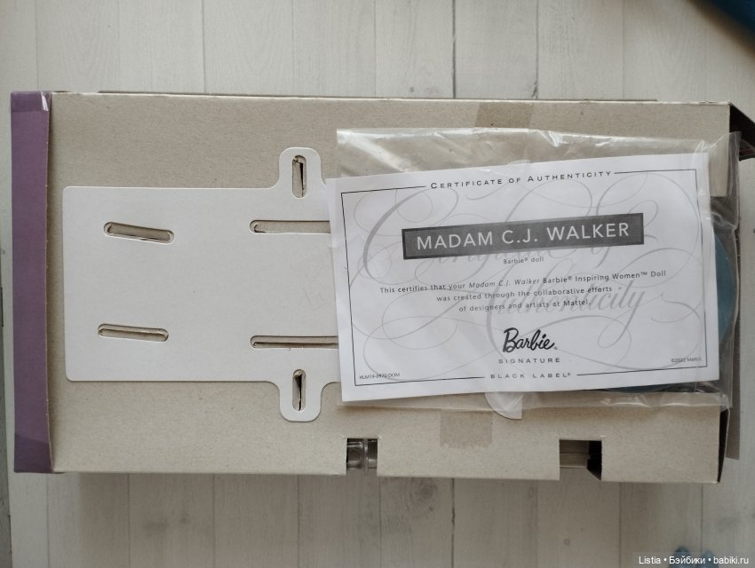 Обзор на Барби мадам Си Джей Уокер из серии «Вдохновляющие женщины» (Barbie Inspiring Women Series Madam C.J. Walker Doll