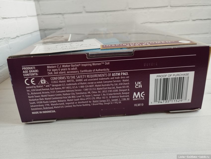Обзор на Барби мадам Си Джей Уокер из серии «Вдохновляющие женщины» (Barbie Inspiring Women Series Madam C.J. Walker Doll