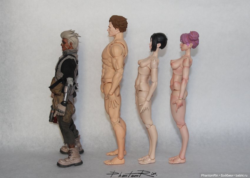 Сравнение - action-фигурки 1/12 (Romankey, FOGTOYS) (тех. обнажёнка !!!)