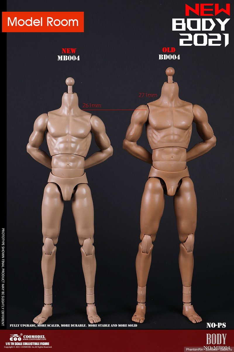 Сравнение мужских телоидов Coomodel, WorldBox, Phicen