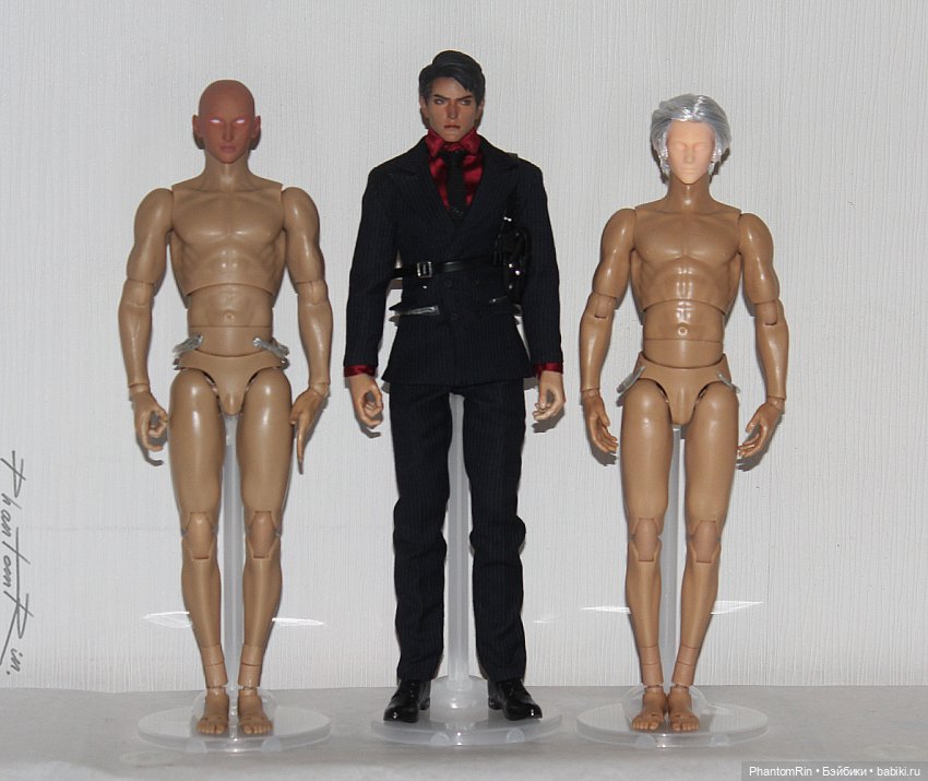 Сравнение мужских телоидов Coomodel, WorldBox, Phicen