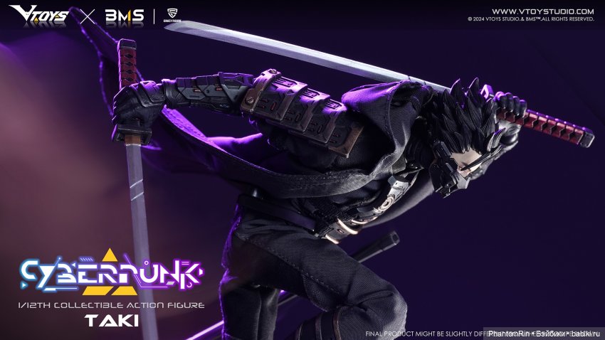 VToys x BMS x Crazy Figure - Cyberpunk Samurai Taki (1/12) (фото 6)