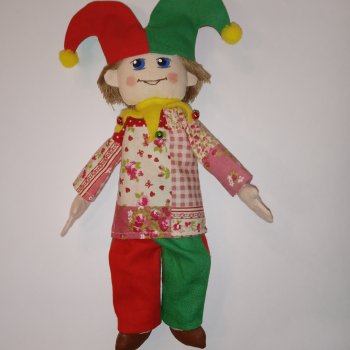 Петрушка, текстильная кукла