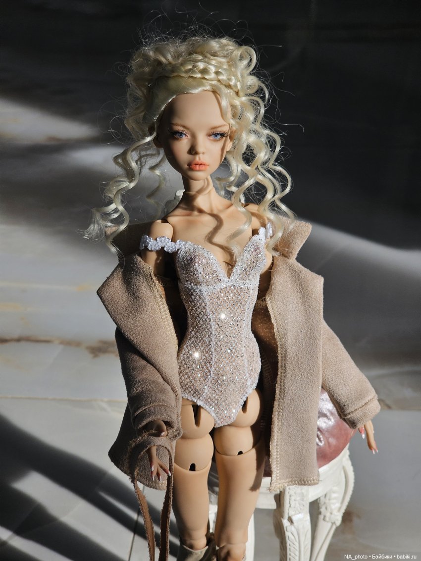 Пиджак-куртка oversize из искусственной замши песочного цвета (фото 2)