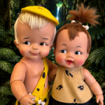 Лот кукол Ideal toy corp Hannah-Barbera Flintstones Pebbles и Bam Bam 1963г