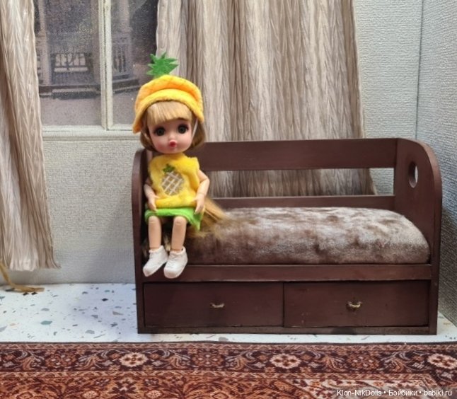 Диван из полочки — Мебель для кукол и домиков: фото (фото 5)