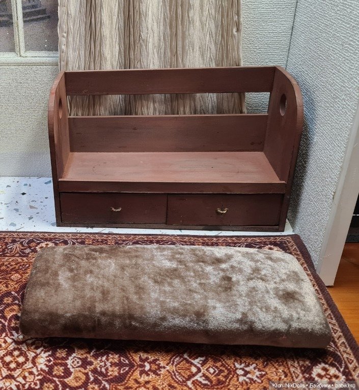 Диван из полочки — Мебель для кукол и домиков: фото (фото 4)