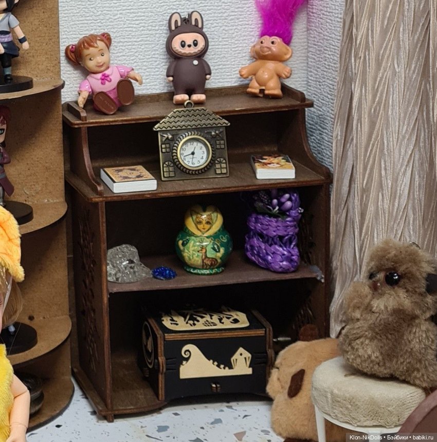 Полка из салфетницы — Мебель для кукол и домиков: фото (фото 2)