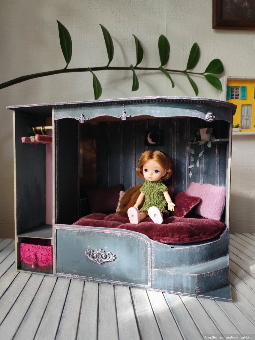 Румбокс-кроватка. Роскошное спальное место с удобствами. Синий и Розовый