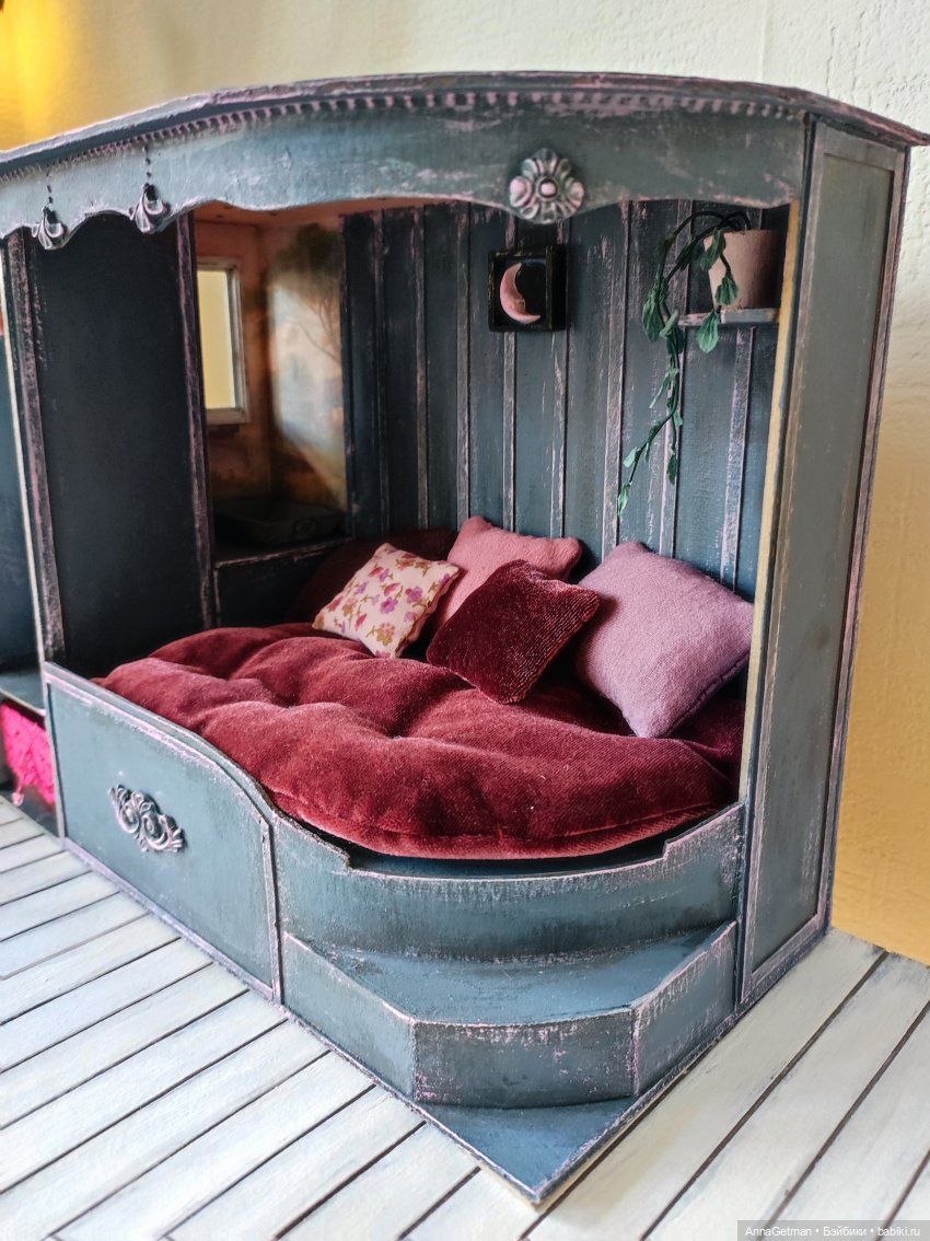 Румбокс-кроватка. Роскошное спальное место с удобствами. Синий и Розовый (фото 4)