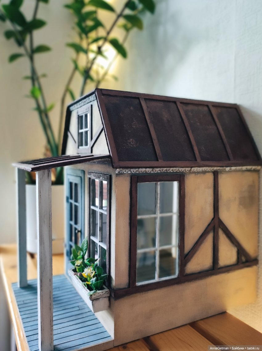 Спальня юной барышни. Миниатюрный кукольный домик масштаба 1/12 (фото 3)