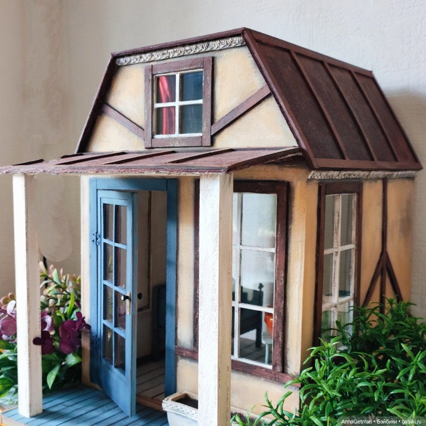 Спальня юной барышни. Миниатюрный кукольный домик масштаба 1/12