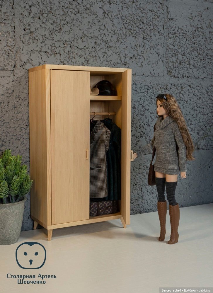 Современный шкаф 1/6 из дерева, ч.2 (фото 2)