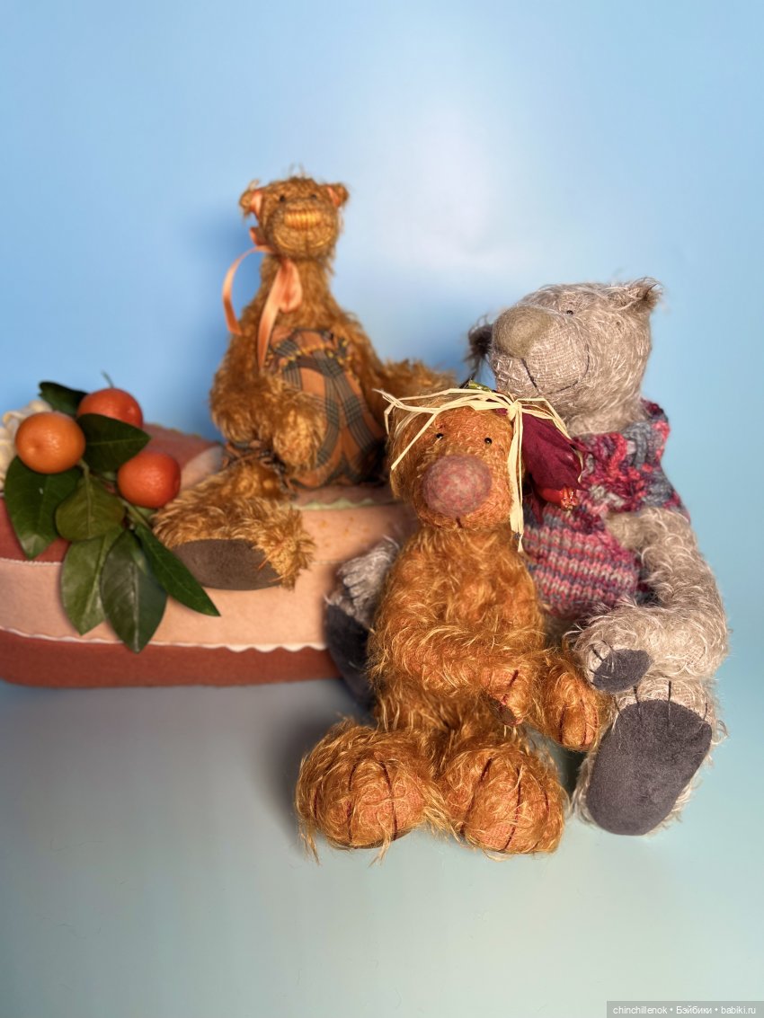 Вкусный мандариновый тортик🍊мои новенькие Тедди мишки и куклы Zwergnase