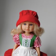 Костюм красной шапочки для куклы