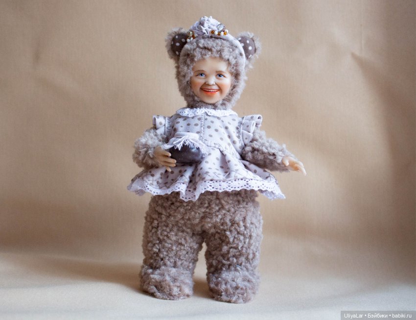 Малышка мишка Люся в технике Тедди-Долл