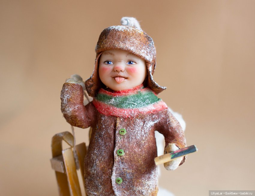 Авторская елочная игрушка из ваты