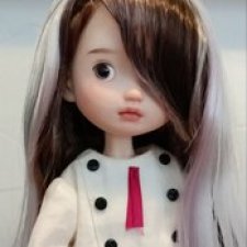 Паричок для Landoudou, тини-бжд 1/6 и других куколок с головкой 15,5 см