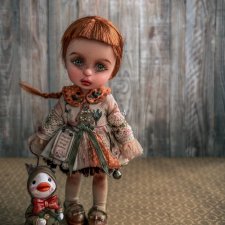 ООАК Девочка с Гусем