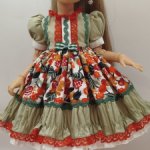 Комплект: платье, подъюбник и заколка для волос на кукол Паола Рейна и им подобным