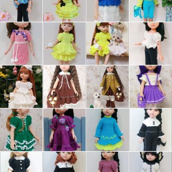 Одежда для куклы.Вязаная одежда для куклы Паола Рейна