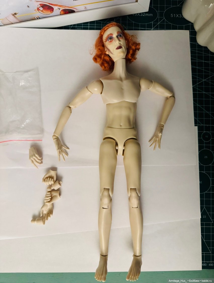 Гибридизация. Голова «Disney” + телоид 1/6 KSS140 MAF BODY Scale Super White Male Body (фото 5)