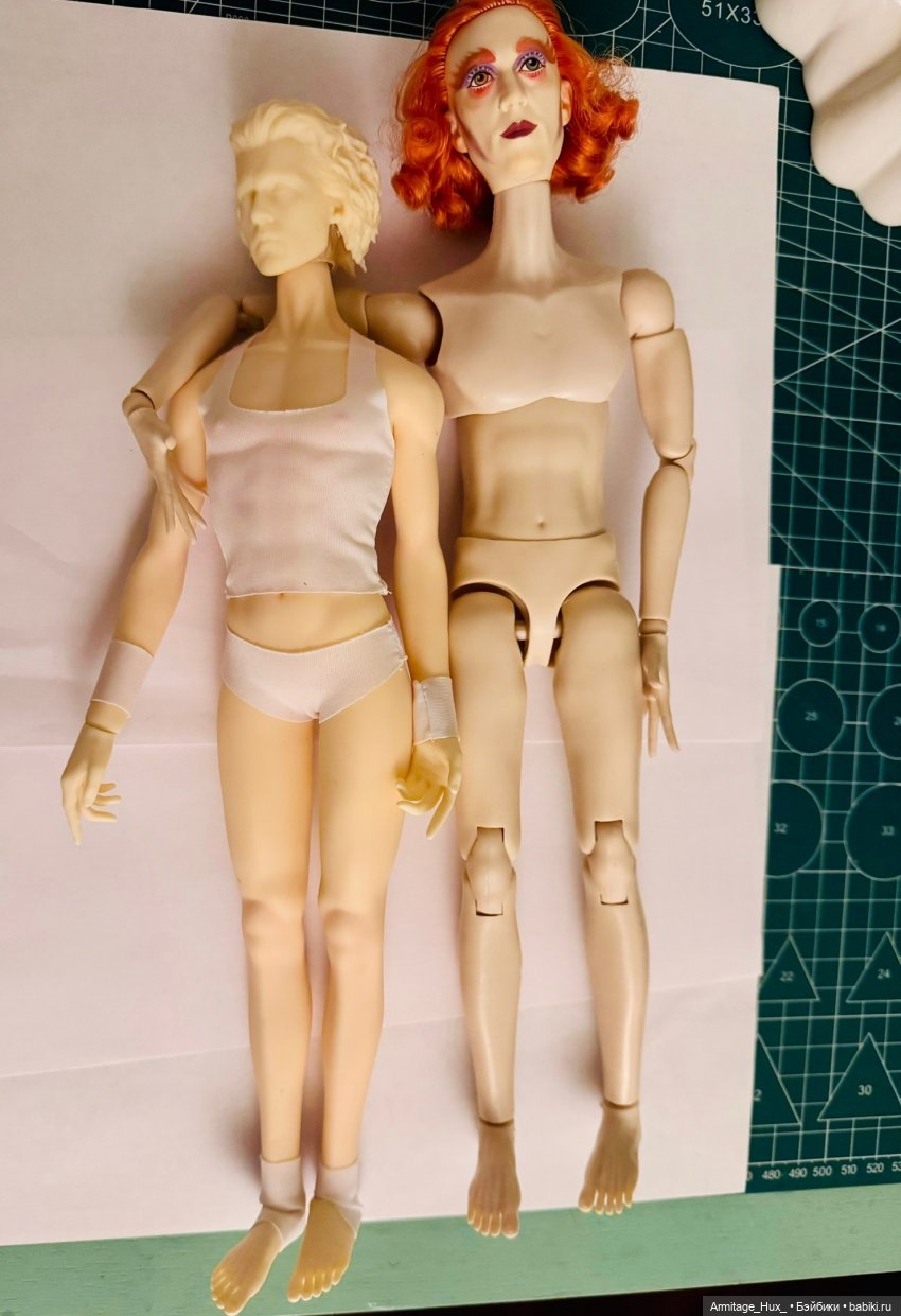 Гибридизация. Голова «Disney” + телоид 1/6 KSS140 MAF BODY Scale Super White Male Body (фото 6)