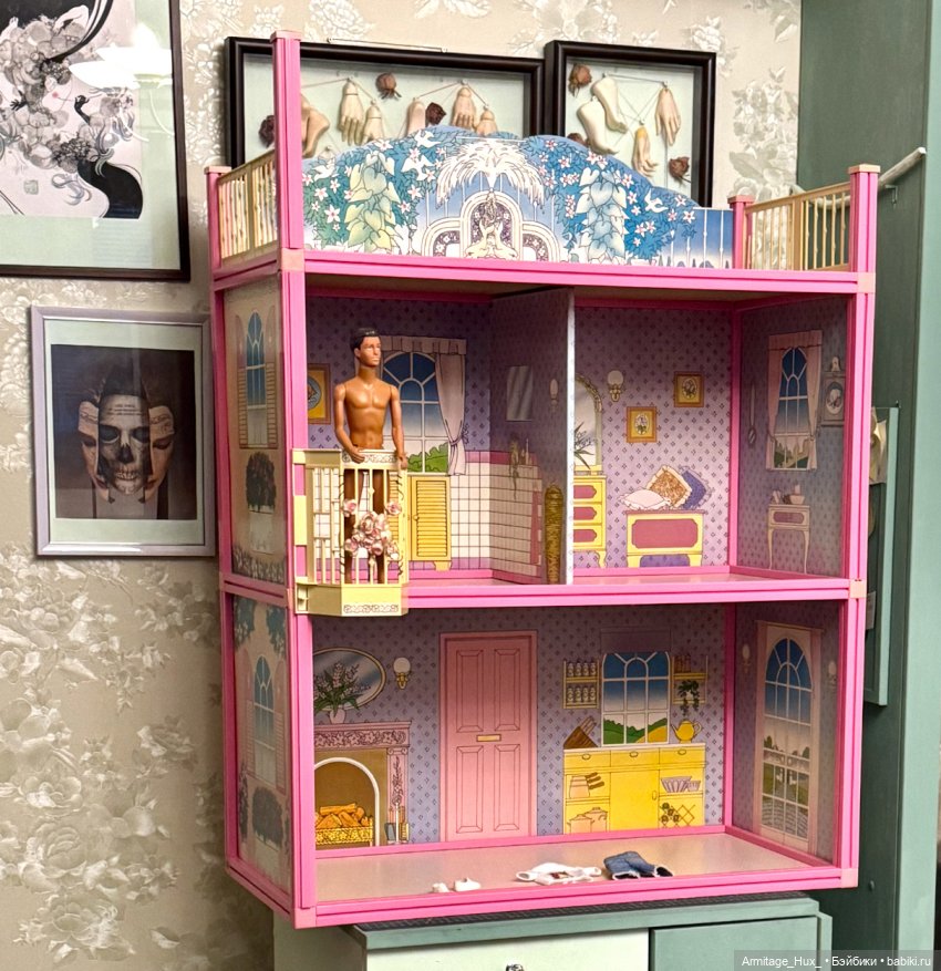 Мой обзор на фирменный домик «Star Home» для Sindy от “hasbro” 1987 год выпуска и мою дизайнерскую работу по мебелировке его