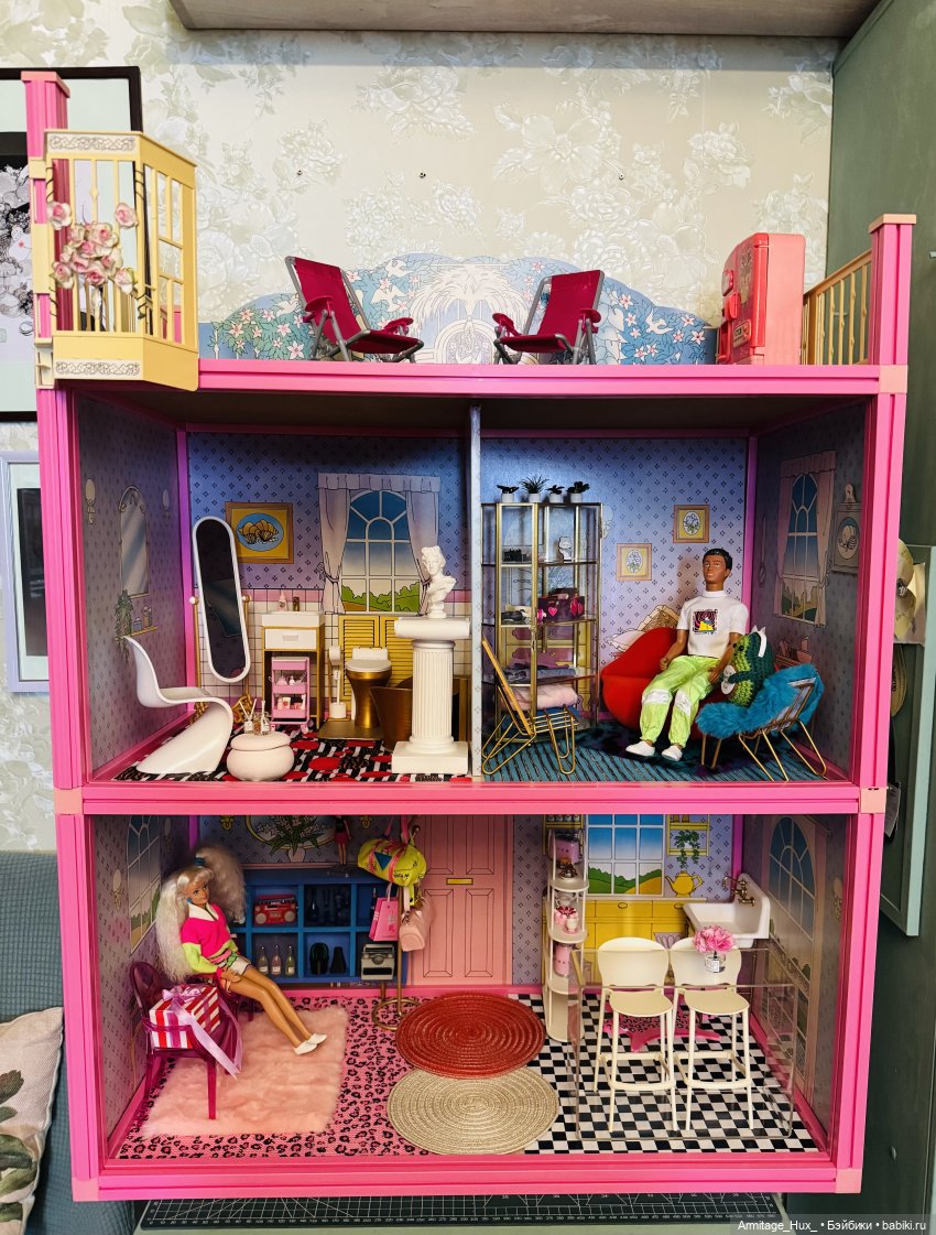 Мой обзор на фирменный домик «Star Home» для Sindy от “hasbro” 1987 год выпуска и мою дизайнерскую работу по мебелировке его
