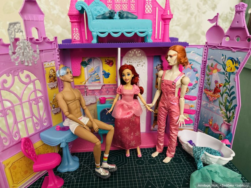 Мой обзор на «Замок для Принцесс Дисней» от hasbro и принцессу Ариэль от mattel