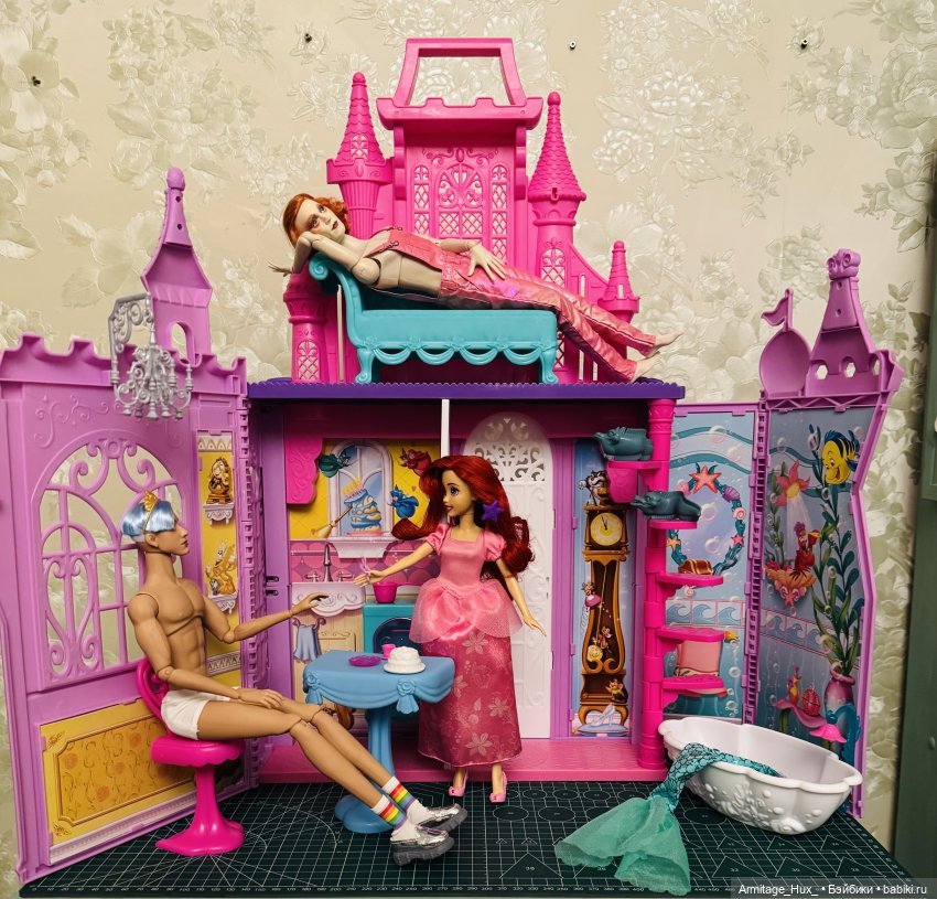 Мой обзор на «Замок для Принцесс Дисней» от hasbro и принцессу Ариэль от mattel