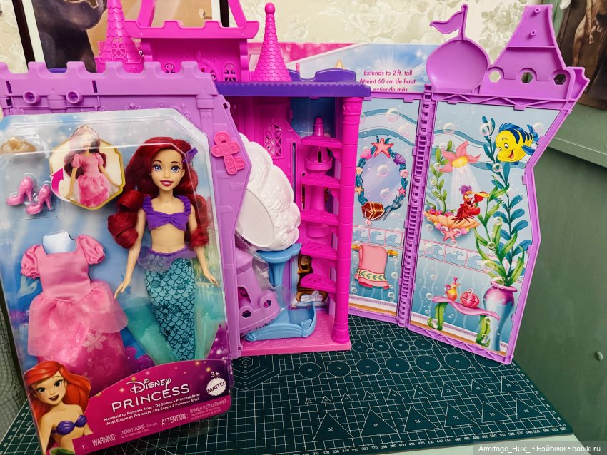 Мой обзор на «Замок для Принцесс Дисней» от hasbro и принцессу Ариэль от mattel (фото 7)