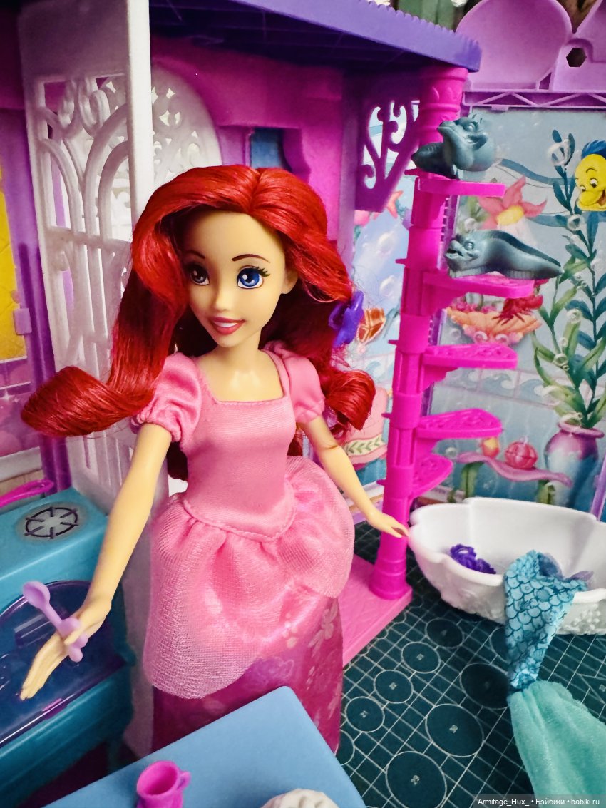 Мой обзор на «Замок для Принцесс Дисней» от hasbro и принцессу Ариэль от mattel